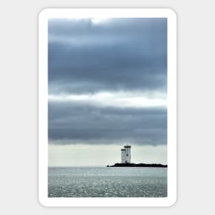 Carraig Fhada Lighthouse near Port Ellen - Islay, Scotland Sticker